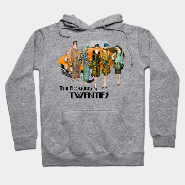 Roaring 20s Flapper Girls Hoodie by STYLISH CROWD TEES